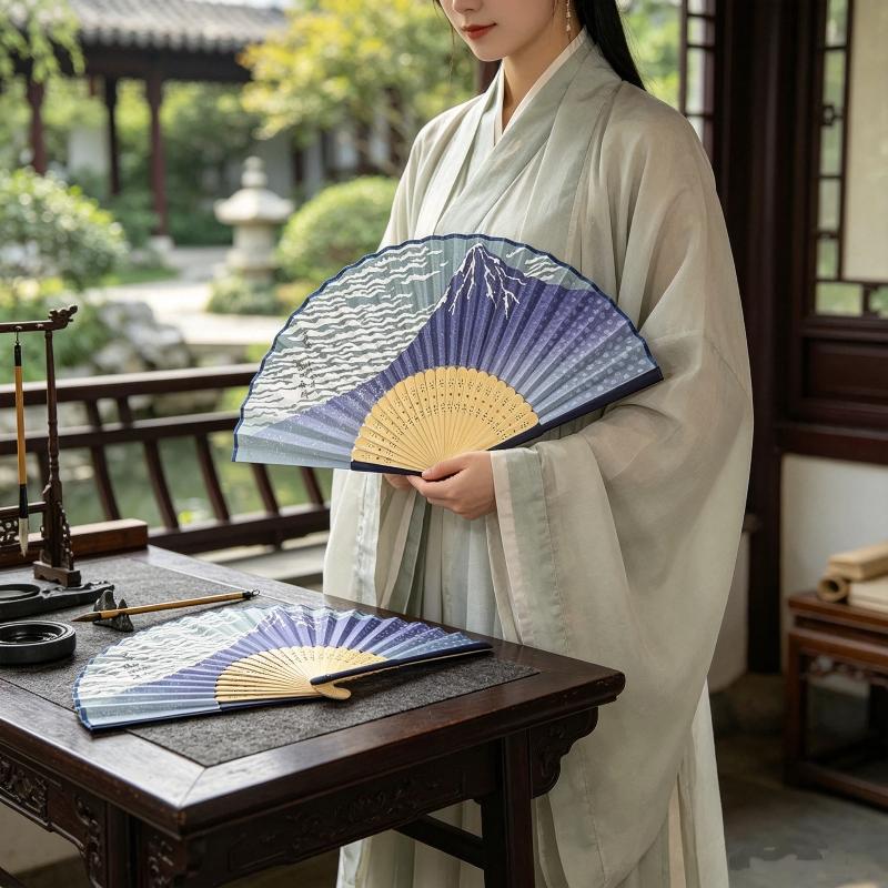 Ukiyoe Wave Bamboo Folding Fan - Fan Sensu Folding ulasan dan harga