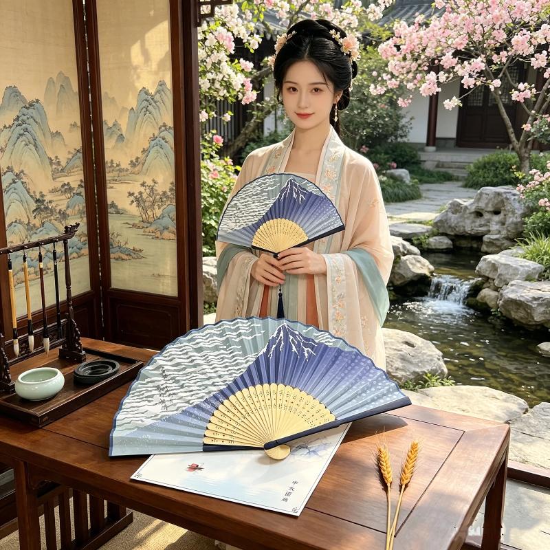 Ukiyoe Wave Bamboo Folding Fan - Fan Sensu Folding ulasan dan harga